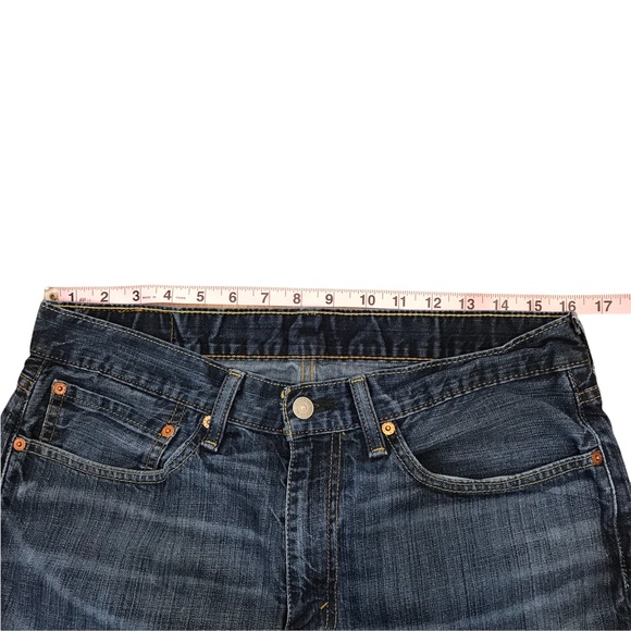 Levis 514 Mens 34x32 Jeans Straight Fit Medium Wash Whiskered Faded by Design. - Picture 13 of 13